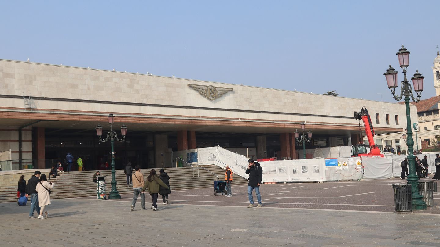 Venice Santa Lucia railway station in the evening
