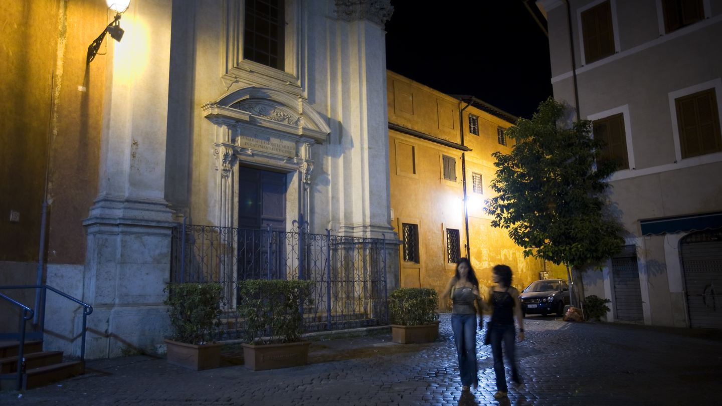 An evening scene in Trastevere, Rome; context photograph, not Natalie Kennedy or her home