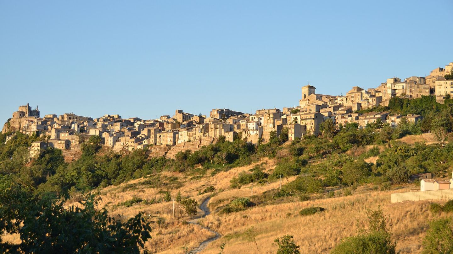 Petralia Soprana stretched across a high Sicilian ridge